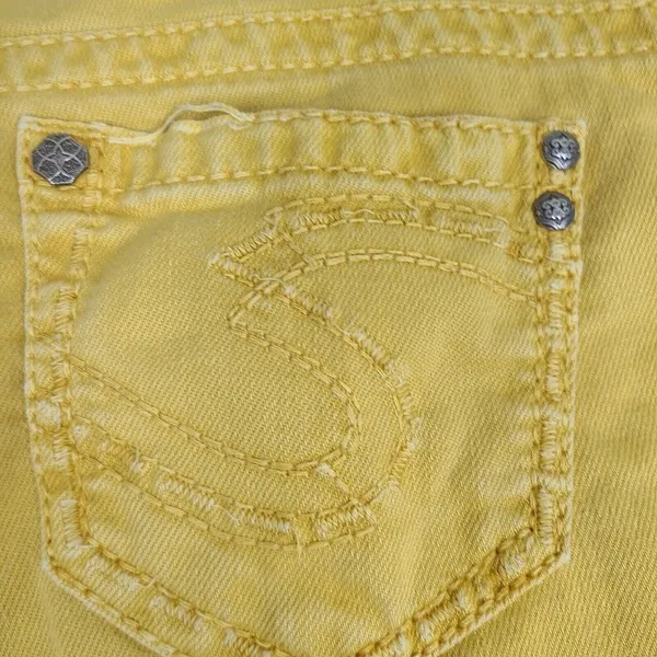 Silver Jeans Women's SUKI Skinny Jeans 26x31 Mustard‎ Yellow - Image 8