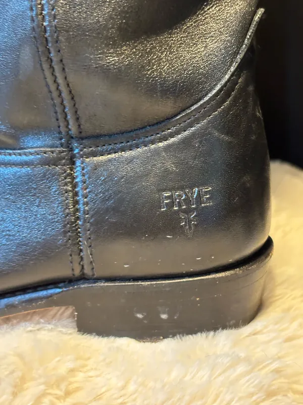 Frye Riding Boots Leather Black Melissa Pull-On - Image 7