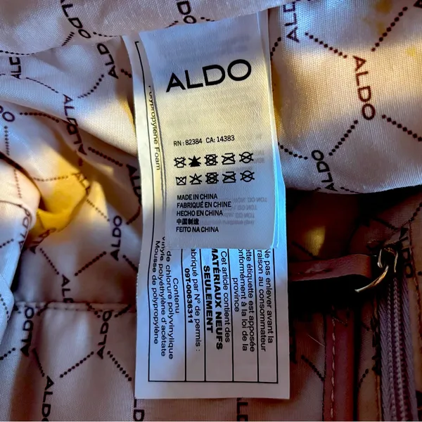 Women’s ALDO Pink Embellished Backpack, Bag. Bucket Style with Drawstring - Image 5