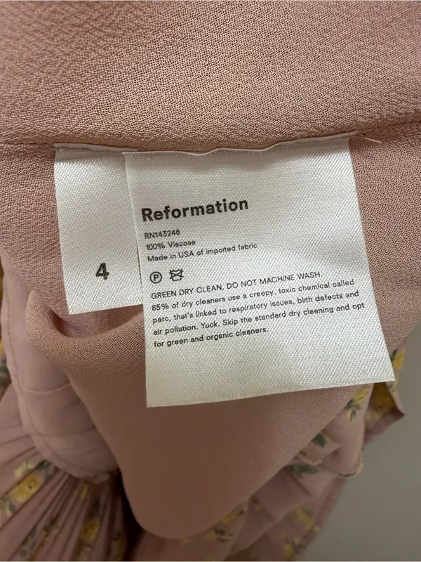 Reformation Emerson Maxi Dress Ruffle Hem in Frances Floral Blush Pink Size 4 - Image 9