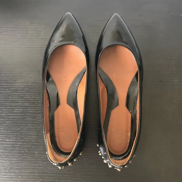 Alexander McQueen Patent Spiked Ballet Flats - Image 2