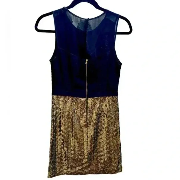 One Clothing Gold Sequin Party‎ Dress Sleeveless Cocktail Evening Mini Dress E28 - Image 5