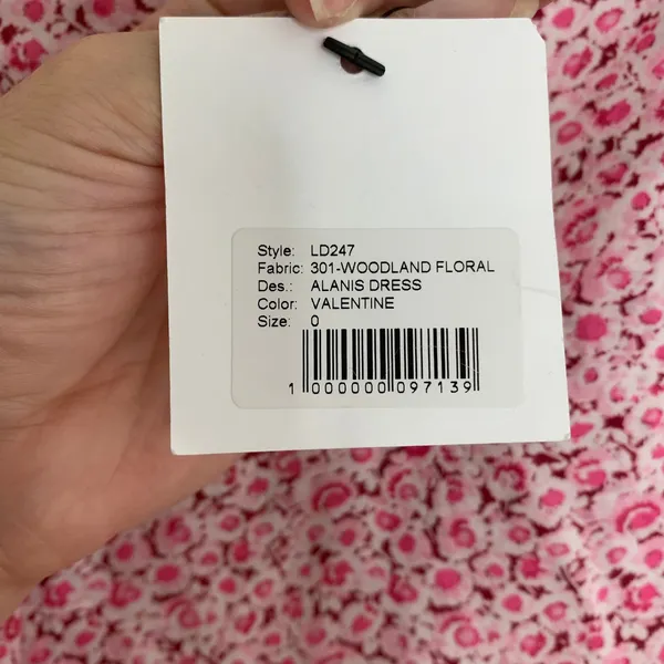 LoveShackFancy LSF Jessie Silk-Blend Mini Floral Feminine Pink Dress Small - Image 15