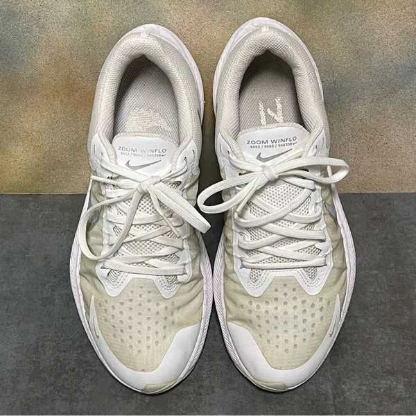 Nike Zoom Winflo 8 CW3421-104 Women's White Metallic Silver Running Shoes Size 8 - Image 4