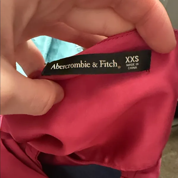 Abercrombie & Fitch One-Shoulder Satin pink Knotted Midi Dress Size XXS like new - Image 5