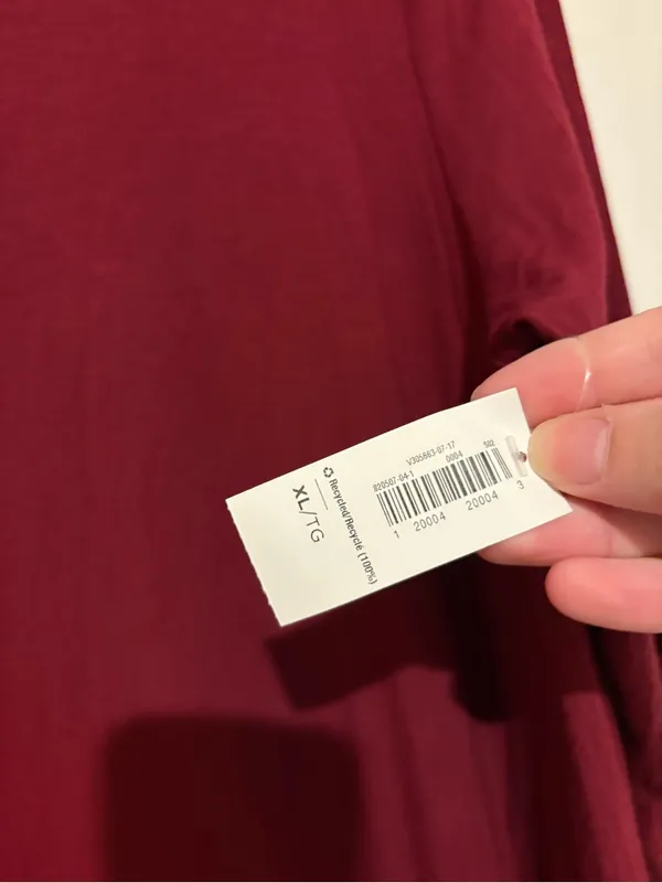 Old Navy Long Sleeve knit swing dress‎ gosh garnet red size XL - Image 5
