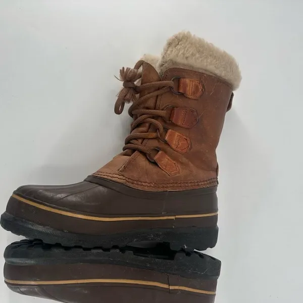 Sorel Women’s Alpine Waterproof Sherpa Lined leather Boots size 7 Duck‎ Caribou - Image 6