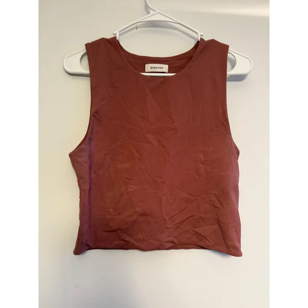 Babaton Contour Muscle Tank Top Mahogany Brown Sleeveless Crew‎ Neck Large - Image 2