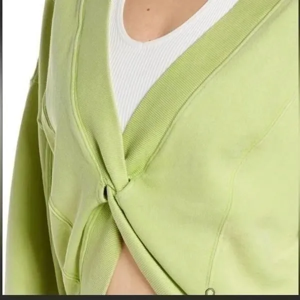 Free People Movement Go For Gold Reversible Pullover DYED gray size large - Image 12