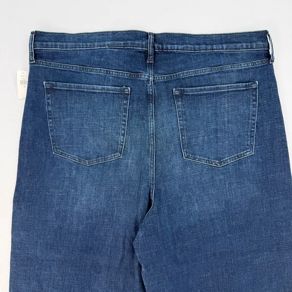 Banana Republic High Rise Wide Leg Crop Denim Jeans Dark Wash Plus Size 35 NWT - Image 15