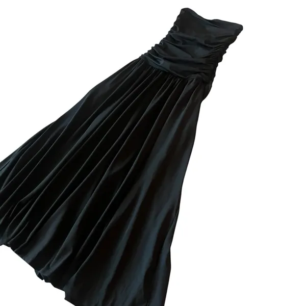 NIA Santal Revolve Black Strapless Midi Dress - Image 8