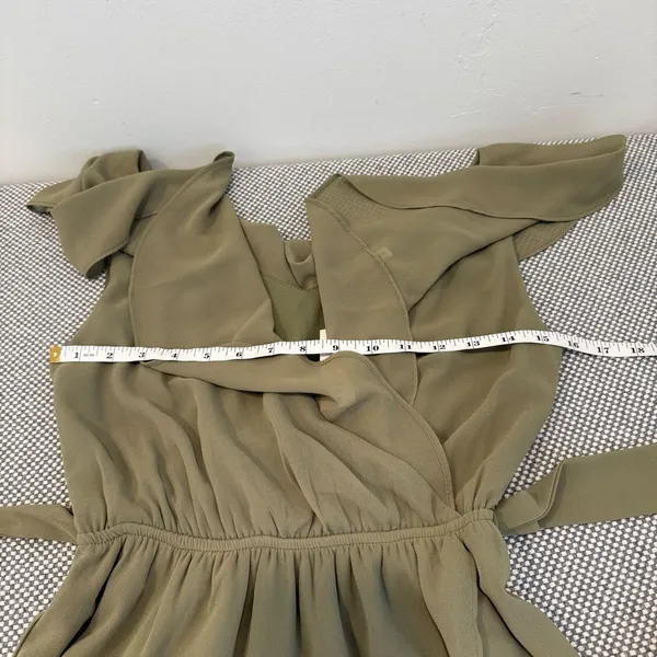 Baltic Born Womens Katya Ruffle Maxi Dress | Dusty Olive In Green XS - Image 9