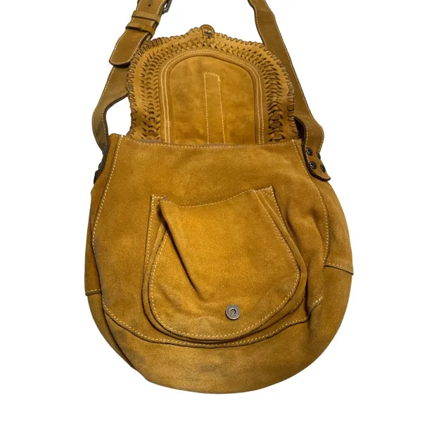 Patricia Nash Womens Brown Leather Suede Hobo Shoulder Bag SKU 7280 - Image 8