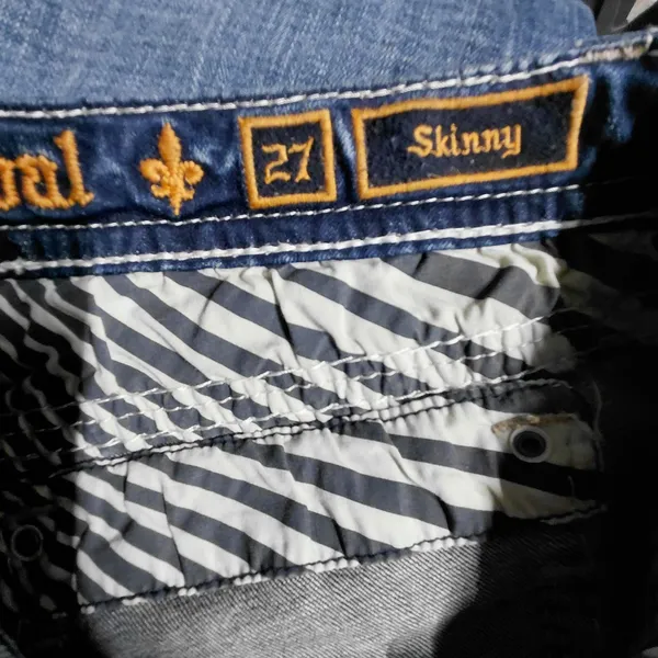 Rock Revival Ferry Skinny Jeans Size 27 Blue Low Rise Y2K Festival Retro Denim - Image 13