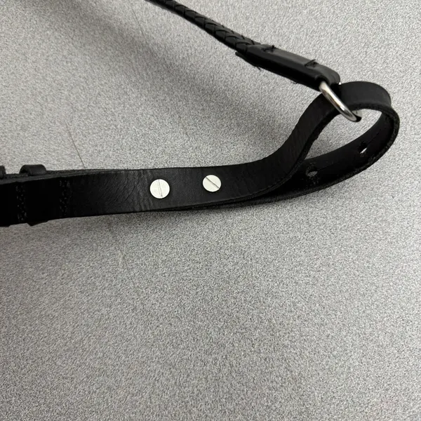 Rag & Bone Belt Womens XS/S Black Woven Braided Leather Stud Closure Skinny - Image 7