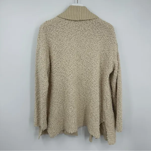 Vintage Style Cream Sweater Cardigan Size Large Boho Fall Cozy Soft Baggy - Image 8