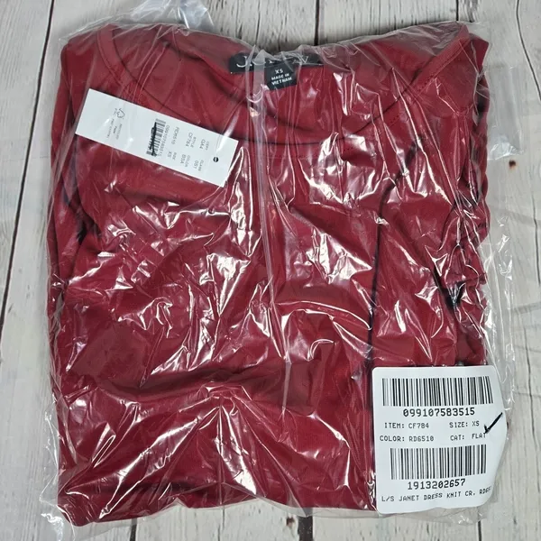 J. Crew Long-sleeve dress‎ in jersey crepe Berry Sangria XS NWT Ruched Midi - Image 6
