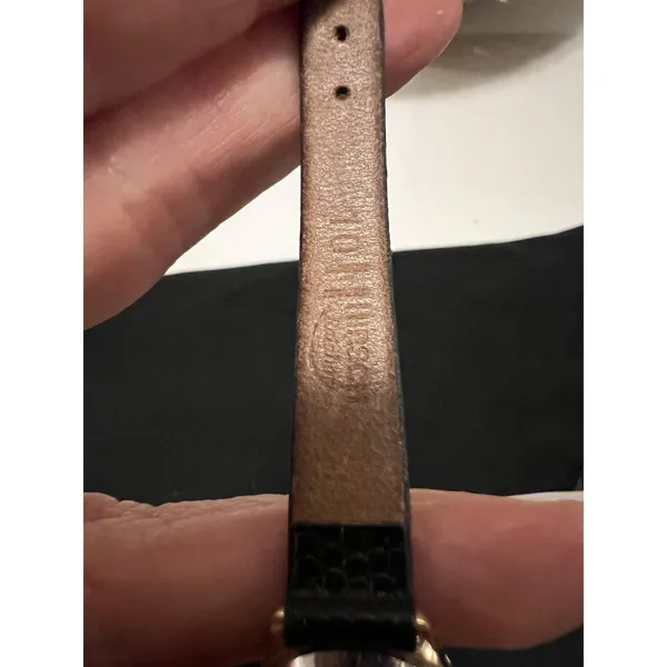 Pulsar Women's Gold Tone Embossed Leather Strap Watch Vintage - Image 5