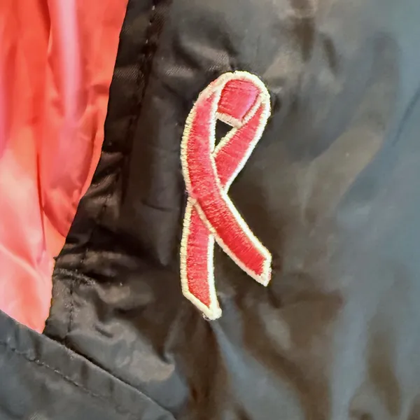 Columbia Rain Jacket Black Pink Breast Cancer Awareness Hooded Womens‎ Large - Image 3