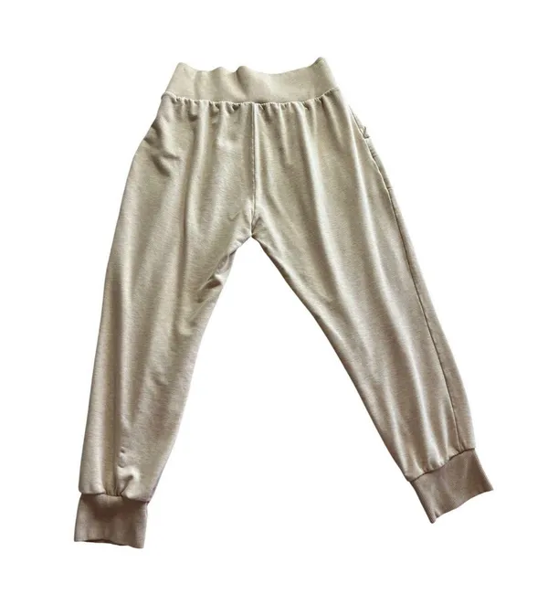Nike Dri Fit Joggers Tan Rib Knit Waist Pockets Size Large - Image 2