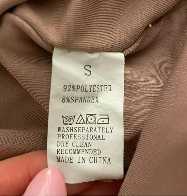 Amazon Amilia Cami Spaghetti Strap Crop Tank Top, Light Brown, Size S, NWOT - Image 5