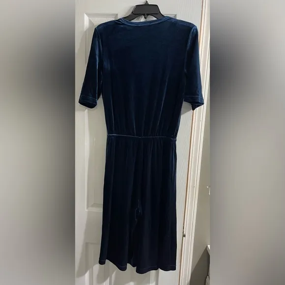 The Fifth Label Crystal Vision‎ Navy Velvet Jumpsuit Women's Size Small - Image 4