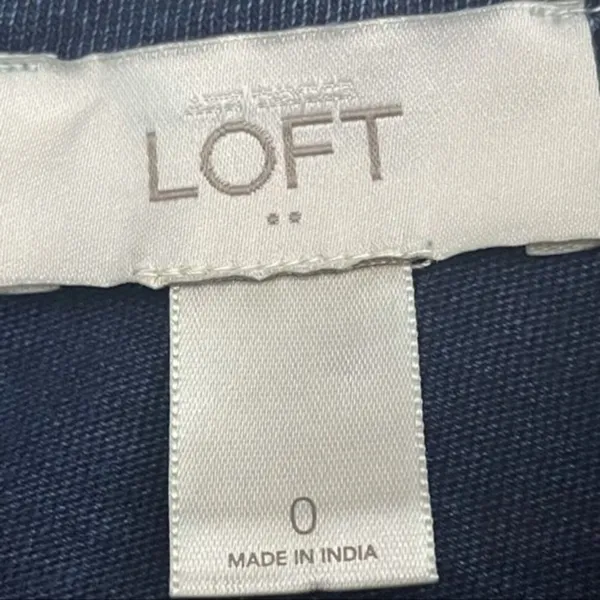 LOFT Denim Look Sleeveless Dress Blue Zip Back Lightweight Size 0 - Image 5
