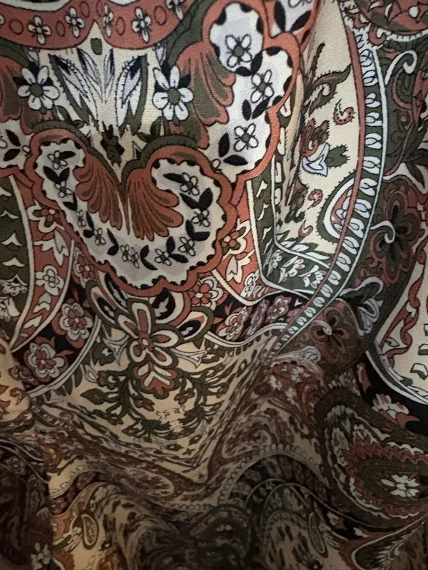 Paisley print size 2X wide leg boho pants Multiple - Image 5