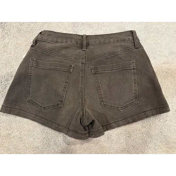 Project Indigo Black Denim Skort Size 5 NWT Stretch Jean Mini Skirt Shorts - Image 2