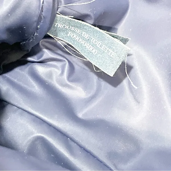 Christian Dior Parfume Blue Vinyl Cosmetic‎ Bag Zipper - Image 4