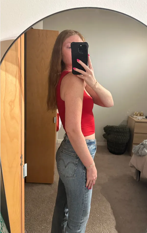 Princess Polly red crop top - Image 4