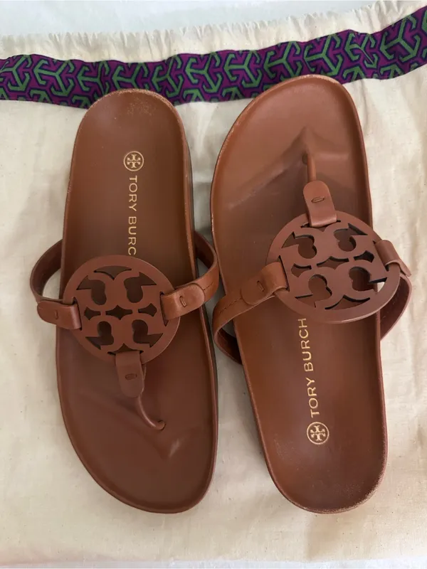 Tory Burch Miller Cloud Sandal Aged Camello Size 9 - Image 2
