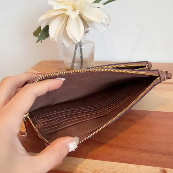 NWT Coach Double Zip Wallet‎ In Signature Canvas - Image 5