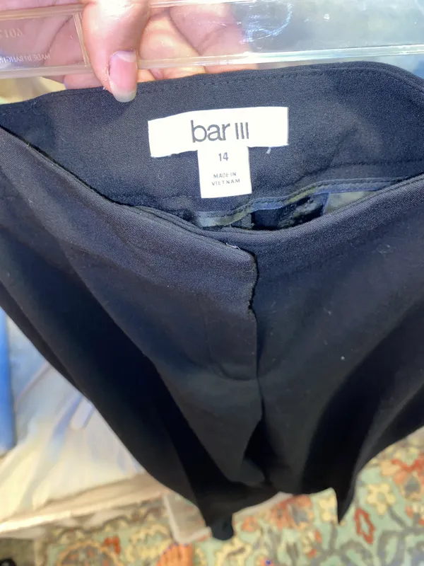 Bar III Black work/casual slacks Size 14 - Image 3
