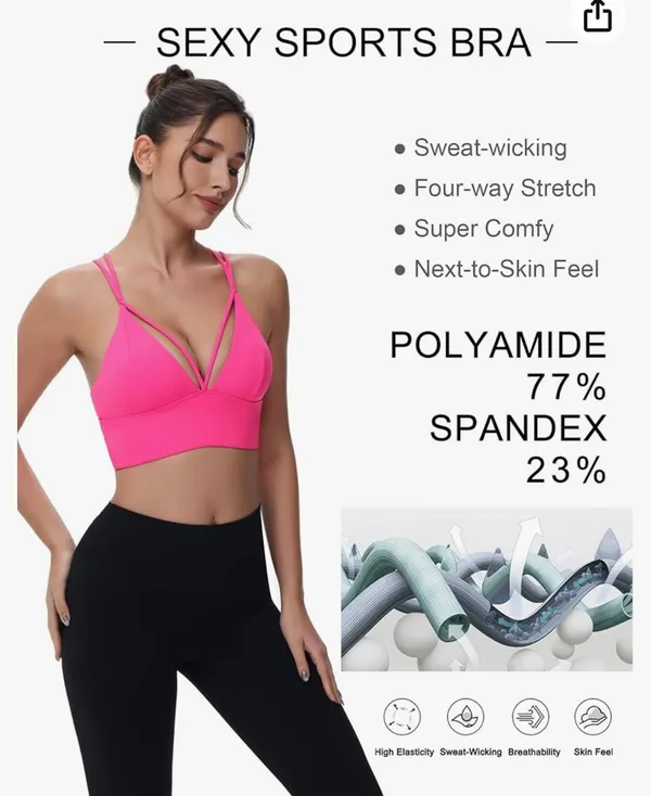 MotoRoto MotoRun Padded Strappy Yoga Bras - Image 3