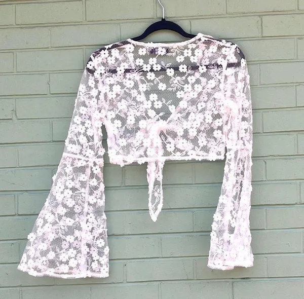 Nasty Gal collection sheer crop top - Image 8