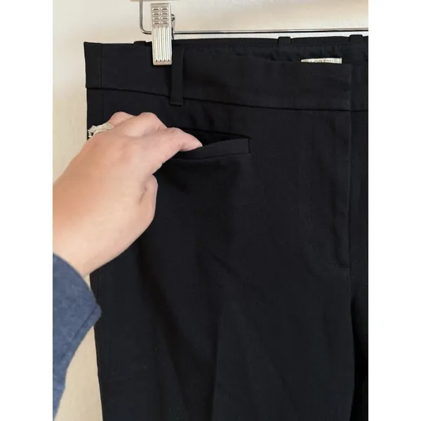 J.Crew Women’s‎ Black Stretch Mid-Rise Straight Leg Trouser Pants Size 10R - Image 6