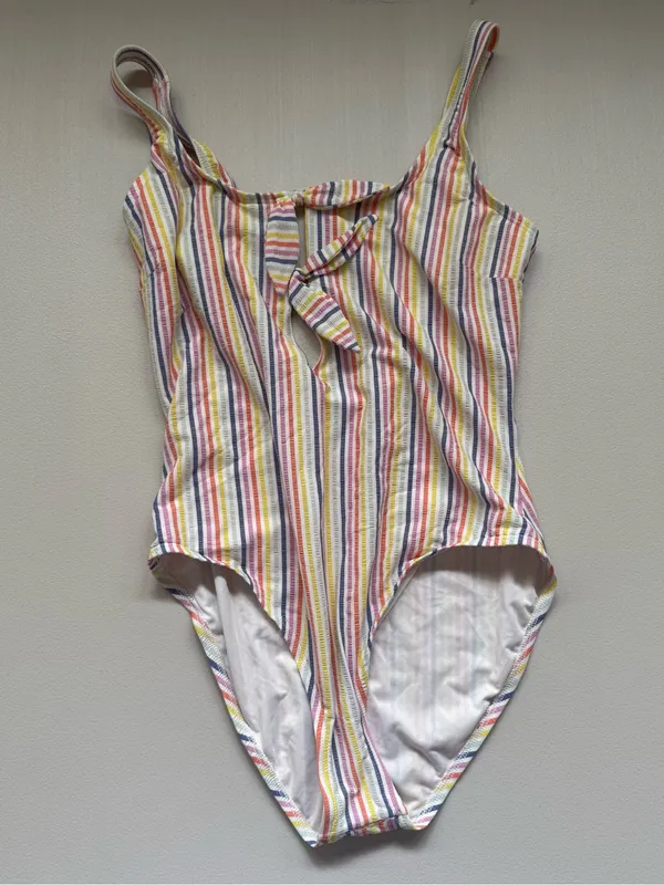 kate spade Multicolor Striped Tie-Front‎ One-Piece Size M/L - Image 2