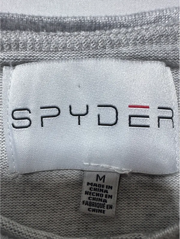 Spyder Grey Polyester Spandex Crewneck Sweatshirt Medium - Image 3