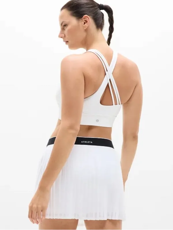 Athleta Pinnacle White Pleated Skort Tennis Pickleball Golf Size Medium - Image 3