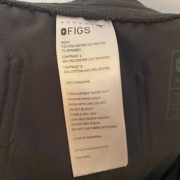 FIGS Charcoal Gray Zamora Jogger Scrub Pants Uniform Women's size Small Petite - Image 8
