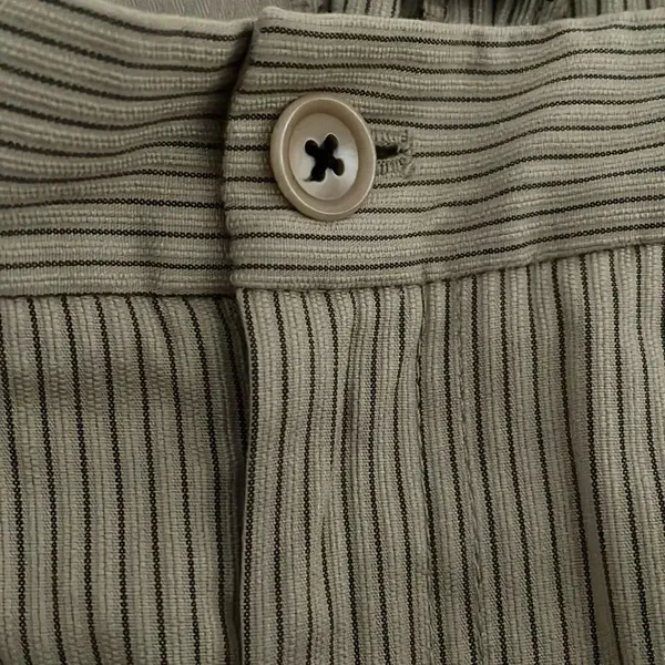 Club Monaco Women’s Beige & Black Striped Wide Leg Pants - Image 5