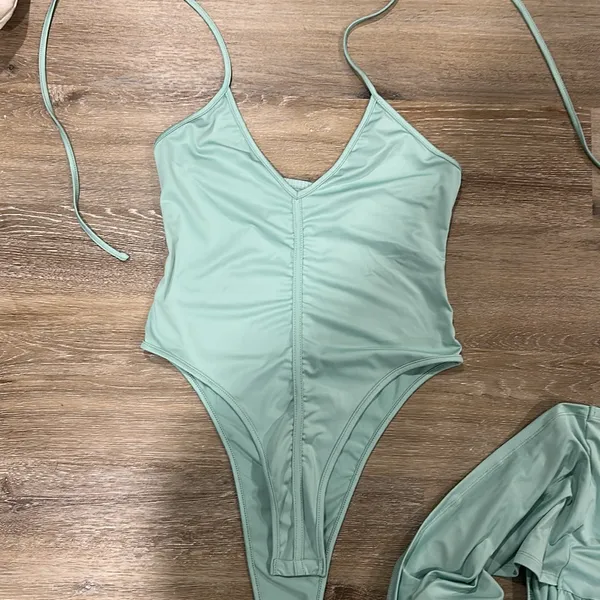 Mint Green body suit and Cover - Image 2