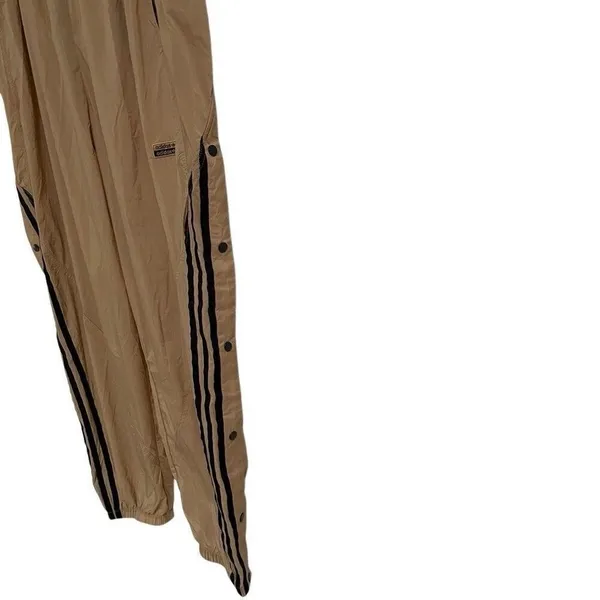 Adidas Originals Track Pants Womens 3X Athletic‎ Nylon Snap Leg Joggers Tan NEW - Image 6