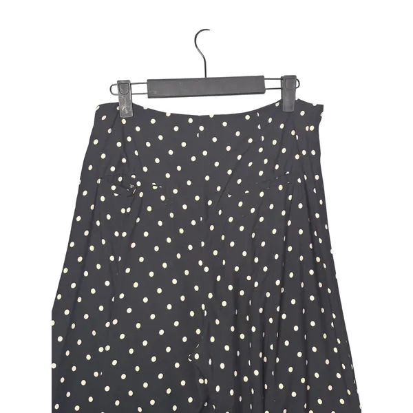 Anthropologie Ett Twa Wide Leg Pants 8 Black Polka Dot Floral Retro Boho - Image 5