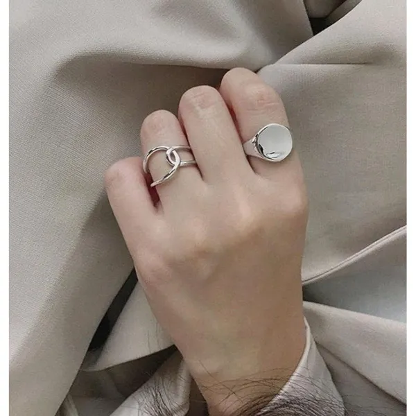 NEW Unisex Minimalist Knot‎ 925 Silver Ring, Adjustable - Image 8