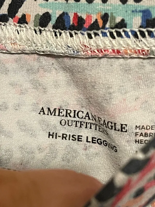 American Eagle High Rise Womens Multicolor Leggings Size L Pattern - Image 6