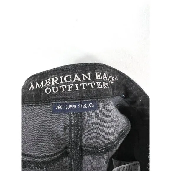 American eagle 360 super stretch hi-rise shortie‎ black shorts women's size 2 - Image 4