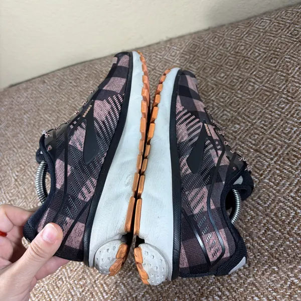 Brooks Ghost 12 Womens Sz 8.5 Flannel Plaid Limited Edition Running Shoes Comfy - Image 9