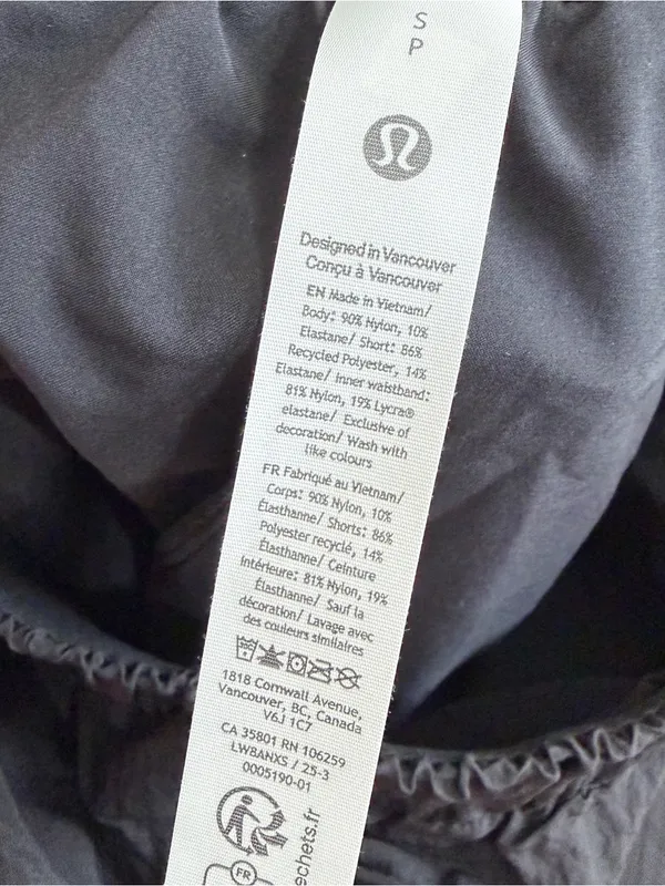 NWT Lululemon Crinkle Nylon High-Rise Mini Skirt Skort Lightweight in Black S - Image 10